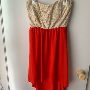 Red High-Low Sun Dress